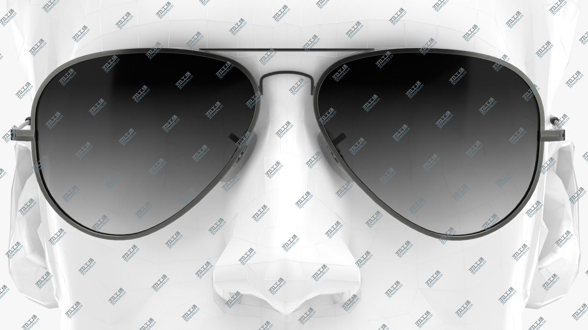 images/goods_img/2021040162/3D Aviator Classic Style Sunglasses - Gunmetal Frame - Grey Gradient Lenses model/3.jpg